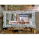 Frame, Bingkai, Pigura Cermin Diamond Lengkung Kayu Jati 150 cm