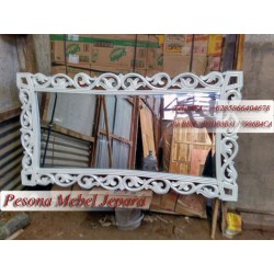 Frame, Bingkai, Pigura Cermin Diamond Lengkung Ukuran 120 cm