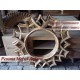 Frame, Bingkai, Pigura Cermin Jaring Laba-laba kayu jati.