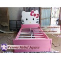 Ranjang atau Dipan Anak Hello Kitty Laci 4 Kayu Jati