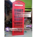 Bufet Telephone London atau Lemari Telephone atau Box Telepon London Jumbo
