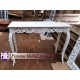 Meja Konsul Ukir Cat Duco White