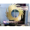 Frame atau Pigura atau Bingkai Cermin Gangsing Gold Kayu Jati