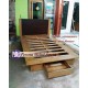 Ranjang atau Dipan Minimalis Laci 1 Depan Kayu Jati Ukuran 120 cm dan 140 cm 
