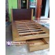 Ranjang atau Dipan Minimalis Laci 1 Depan Kayu Jati Ukuran 120 cm dan 140 cm 
