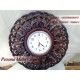 Jam Dinding Ukir Kayu Jati Motif Daun Matahari Pesona Mebel Jepara