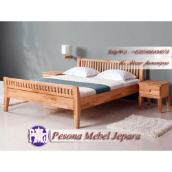 Dipan atau Ranjang Minimalis Ruji Pendek kayu Jati