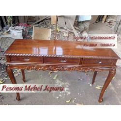 Meja Console Laci 3 Ukir