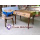 Set Meja Kursi Belajar atau Meja Kerja atau Meja Kantor Minimalis Model Retro Kayu Jati