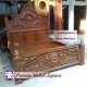 Ranjang atau Dipan Gong Full Ukir Kayu Jati Perhutani