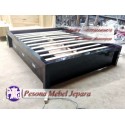 Ranjang atau Dipan Minimalis Kayu Jati Laci 6 No. 2 Tanpa Headboard Pesona Mebel Jepara