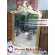 Frame atau Bingkai atau Pigura Cermin Ukir Mahkota Gold kayu Jati