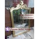 Frame atau Bingkai atau Pigura Cermin Ukir Mahkota Gold kayu Jati