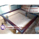 Bingkai, Frame, Pigura minimalis ukuran 200x200 cm Kayu Mahoni Oven