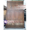 Wardrobe atau Lemari Pakaian Pintu 4 Jumbo Minimalis Kayu Jati Pesona Mebel Jepara.