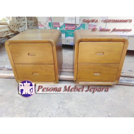 Nakas Retro Minimalis Laci 2 Pesona Mebel Jepara