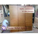 Wardrobe atau Lemari Pakaian Minimalis Pintu 3 Laci 2 Pesona Mebel Jepara