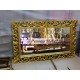 Bingkai atau Frame atau Mirror atau Pigura Cermin Ukir Waru Kuncup 150 cm Kayu Jati Pesona Mebel Jepara