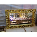 Bingkai atau Frame atau Mirror atau Pigura Cermin Ukir Waru Kuncup 150 cm Kayu Jati Pesona Mebel Jepara