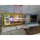 Bingkai atau Frame atau Mirror atau Pigura Cermin Ukir Waru Kuncup Silver Kayu Jati.