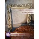 Mirror atau Frame atau Bingkai atau Pigura Cermin Ukir Diamond Gold 150 cm Kayu Jati.
