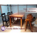 Meja bar atau meja cafe atau meja makan atau meja meeting minimalis kayu jati Pesona Mebel Jepara