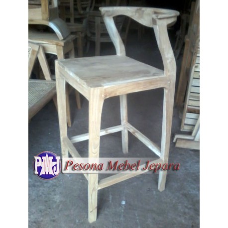 Kursi Bar Steking atau kursi bar minimalis atau kursi bar cafe kayu jati Pesona Mebel Jepara