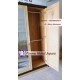 Wardrobe atau Lemari Pakaian Gantung Minimalis Pintu 2 Kaca Kayu Jati Pesona Mebel Jepara