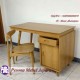 Set Meja Kerja / Meja Kantor / Meja Belajar Retro Kayu Jati Pesona Mebel Jepara