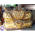 Ranjang atau Dipan Ukir Mawar Love Gold Pesona Mebel Jepara