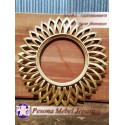 Bingkai atau Frame atau Pigura Cermin Ukir Sirap Gold Pesona Mebel Jepara