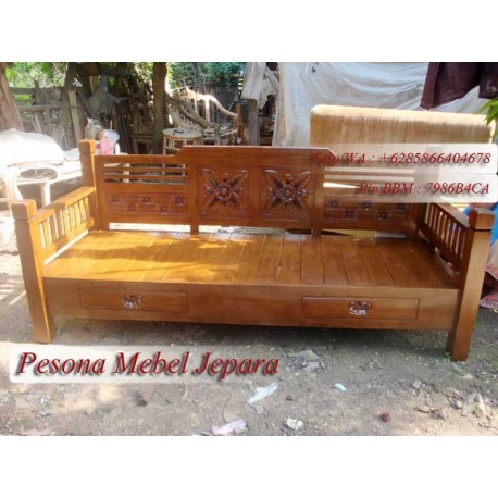 Bale-bale Jati Minimalis Laci Pesona Mebel Jepara