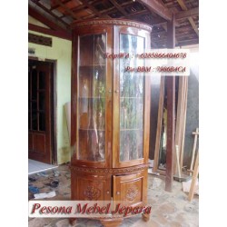 Lemari Sudut Mawar Pesona Mebel Jepara