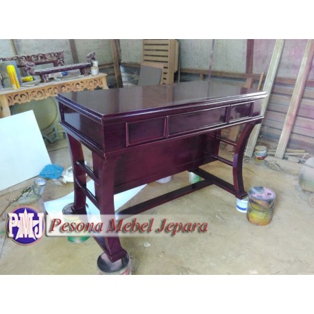 Meja Kantor Meja Kerja Meja Konsul Laci 3 Kayu Jati Pesona Mebel Jepara
