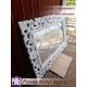 Bingkai atau Frame atau Pigura Cermin Ukir Shabby Waru Kaca Bevel 120 cm