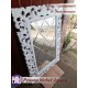 Bingkai atau Frame atau Pigura Cermin Ukir Shabby Waru Kaca Bevel 120 cm