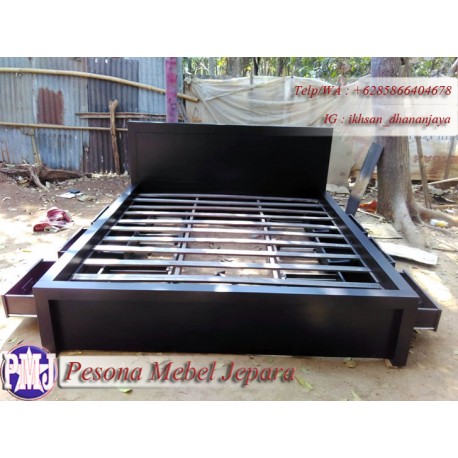 Dipan atau Ranjang Blok Minimalis Laci 6 Ukuran 180 cm Pesona Mebel Jepara