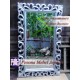 Frame atau Bingkai atau Pigura Cermin Ukir Motif Lung Akar Hati Polos White Kayu Jati Ukuran 150 cm Pesona Mebel Jepara