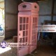 Stand Telephone London Pink atau Booth Telephone London atau Box Telepon London atau Inggris Pesona Mebel Jepara
