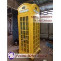 Bufet Telephone London Yellow atau Box Telepon London Yellow Pesona Mebel Jepara.