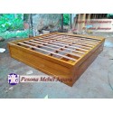Dipan Minimalis Laci 3 Tanpa Headboard Ukuran 180x200 cm Kayu Jati Pesona Mebel Jepara