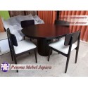Meja Makan Minimalis Bundar atau Meja Kursi Makan Jamur kayu jati Pesona Mebel Jepara