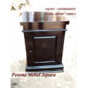 Nakas Minimalis Hitam Kayu Jati
