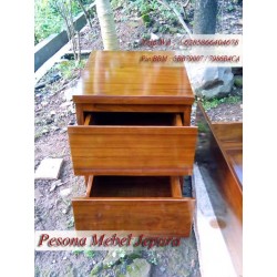 Minimalis 2 Drawers, Nakas Minimalis 2 Laci Kayu Jati