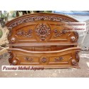 Ranjang atau Dipan Angola atau Anggola Mawar Kayu Jati
