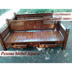 Bale-bale Minimalis Motif Obat Nyamuk Kayu Jati