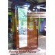 Almari / Lemari Minimalis Pintu 2 Sliding Cermin Kayu Jati