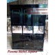 Almari / Lemari Minimalis Pintu 3 Hitam Kaca Tengah