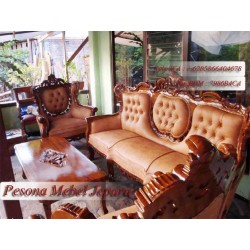 Kursi Tamu Romawi Oval Tanganan Rintik