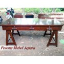 Meja Kerja / Meja Belajar / Meja Kantor Laci 3 Kayu Jati